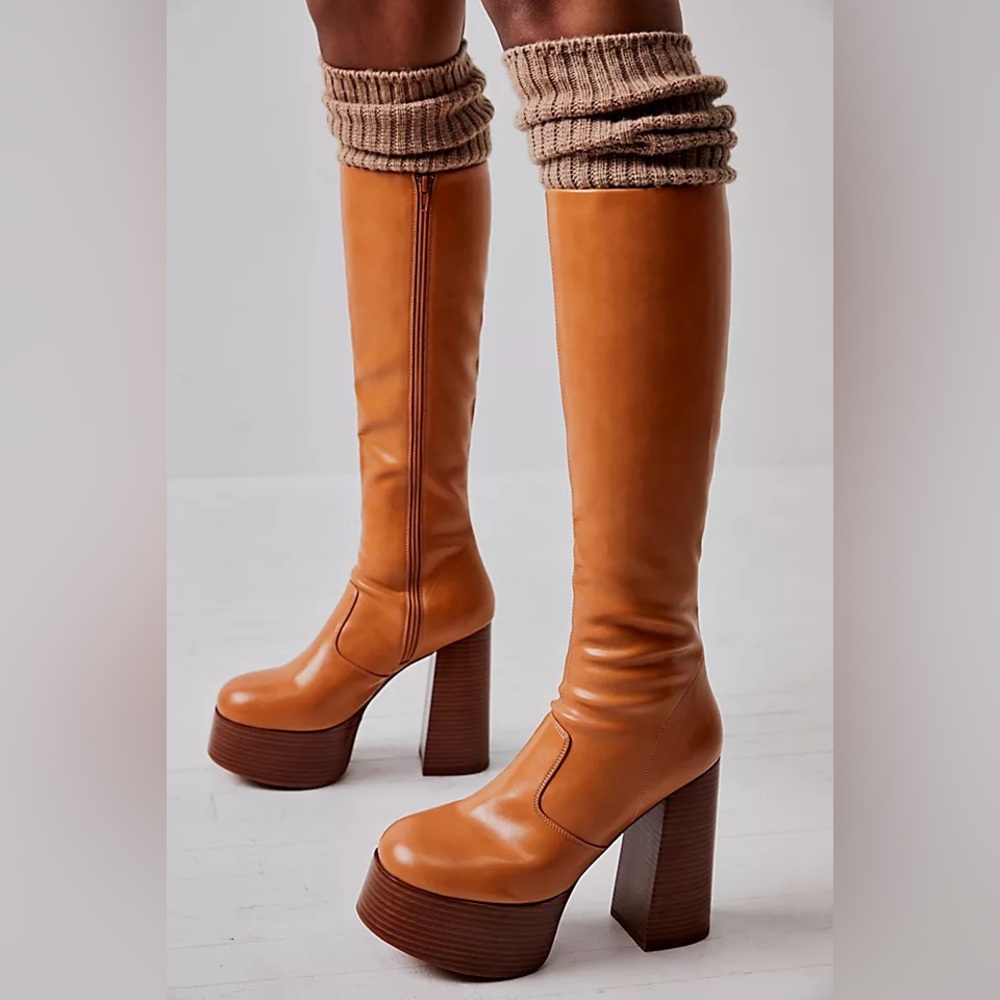 Jeffrey Campbell Tan Heeled Boots